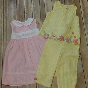 gingham dress and shirt and pants Size 5